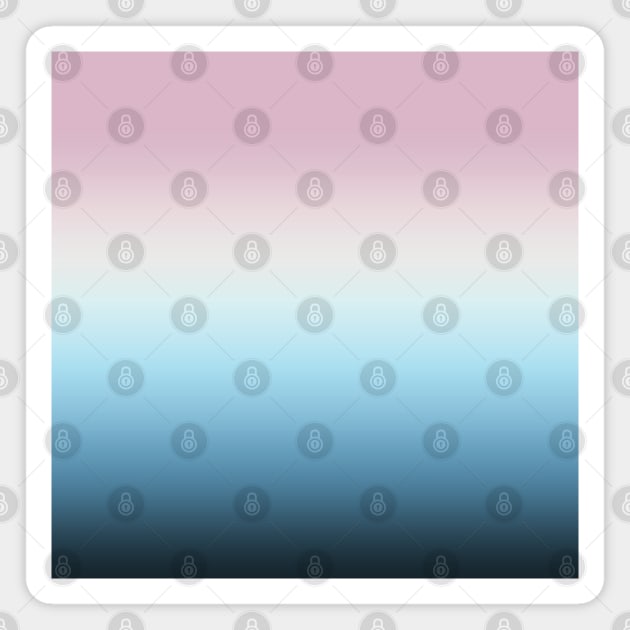 Pastel Ombre Feminine Pink, Cream and Blue Gradient Magnet by karenmcfarland13